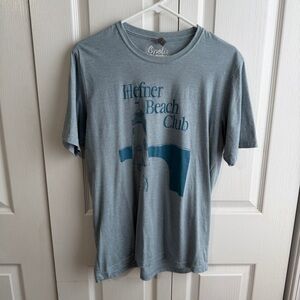 Opolis Hefner Beach Club blue short sleeve tee size large